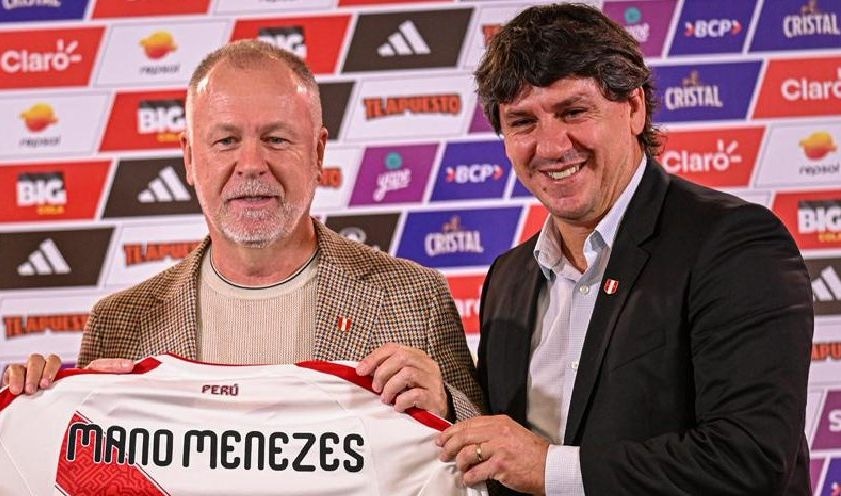 Ferrari durante la presentación de Mano Menezes. (Foto: FPF)