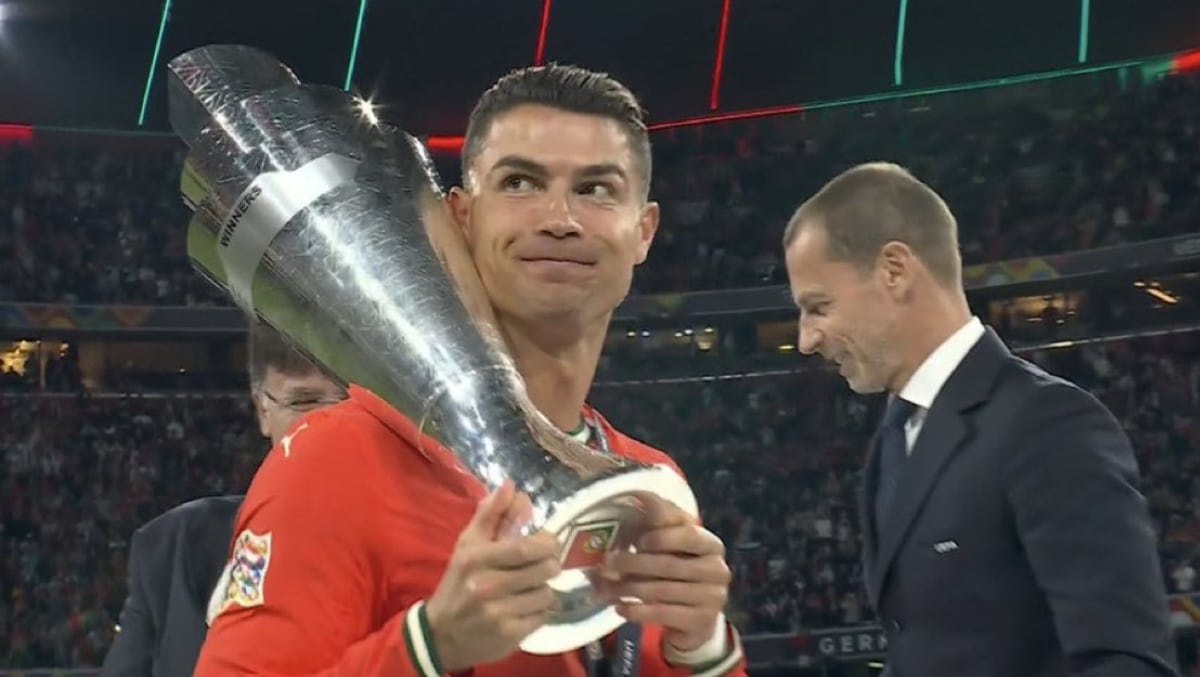 Cristiano Ronaldo se proclamó por segunda vez campeón de la Nations League. (Foto: Difusión X)