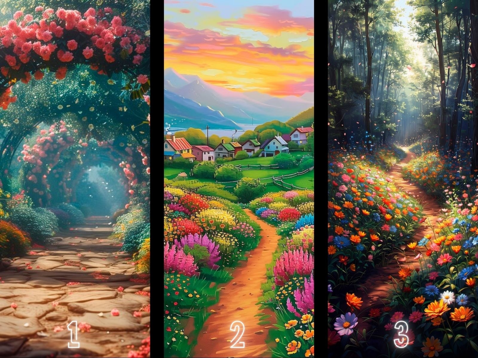 TEST VISUAL | Cualquier persona estaría dispuesta a pasear por uno de estos maravillosos caminos. (Foto: Composición Freepik / Depor)