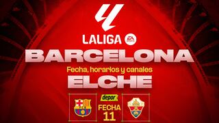 A qué hora juegan Barcelona vs. Elche: canales de TV por fecha 11 de LaLiga