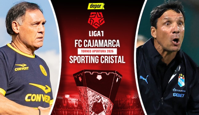 Sporting Cristal vs. FC Cajamarca se enfrentan por la Liga 1 2026. (Diseño: Depor)