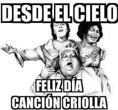 Memes por el Día de la Canción Criolla. (Foto: internet)