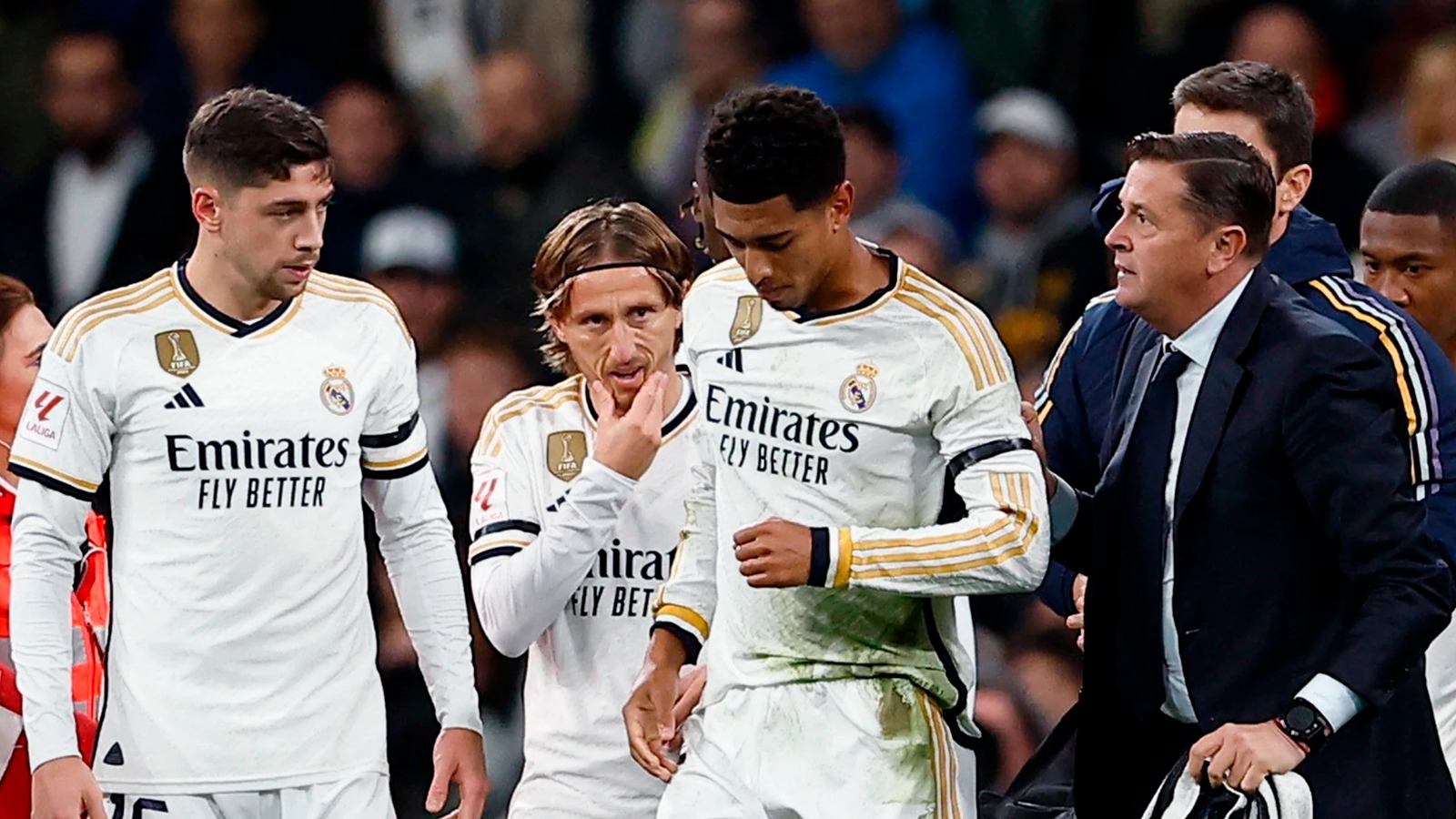 Jude Bellingham es duda ante el Braga tras confirmarse una luxación en el hombro. (Foto: Reuters)