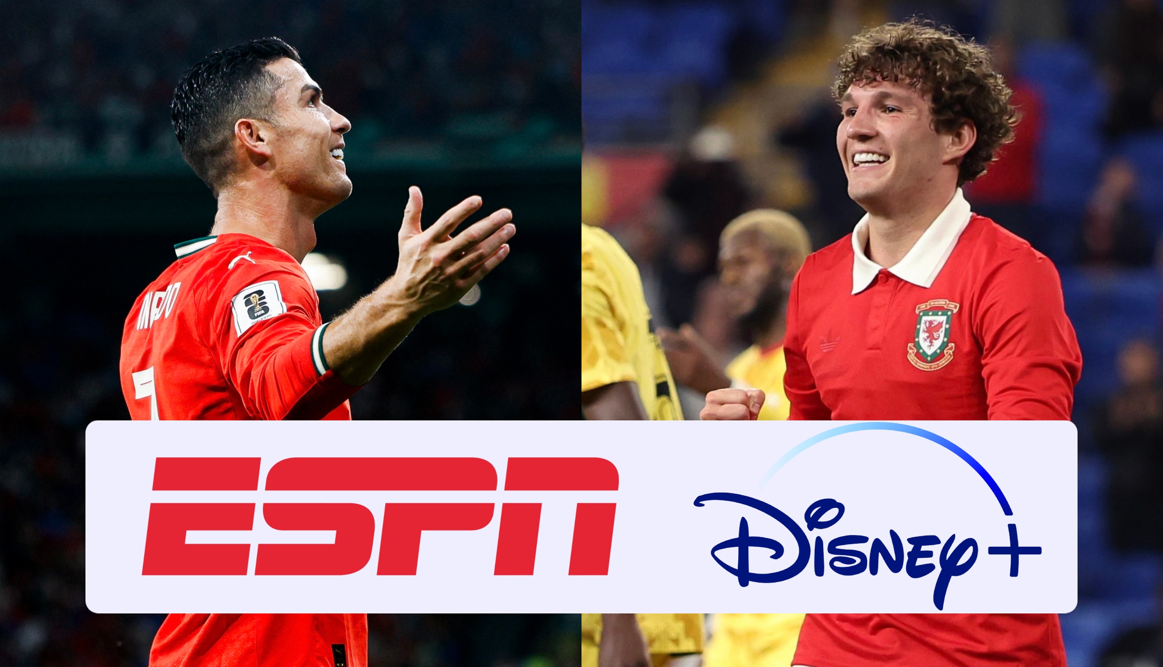 Señal de ESPN y Disney Plus en vivo y en directo para ver Portugal vs. Gales, por la Jornada 1 de la UEFA Nations League 2026-27, este jueves 24 de septiembre. (Foto: @selecaodoportugal / @cymru / Composición Depor)