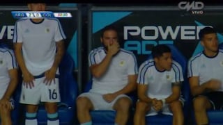 La reacción de Gonzalo Higuaín al ver gol de Lucas Pratto desde la banca