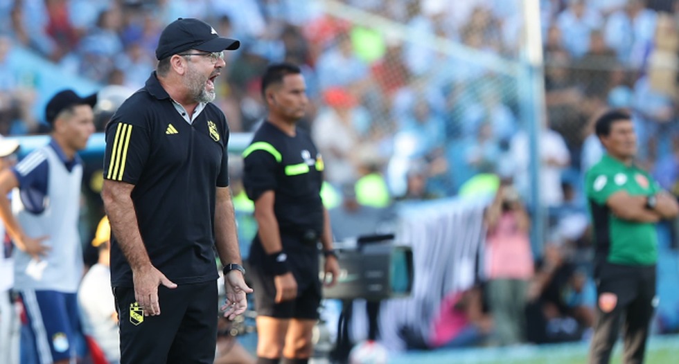 La reacción de Moreira tras el triunfo de Cristal sobre Huancayo (Foto: GEC)