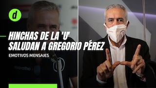 Liga 1: Hinchas de Universitario saludan a Gregorio Pérez