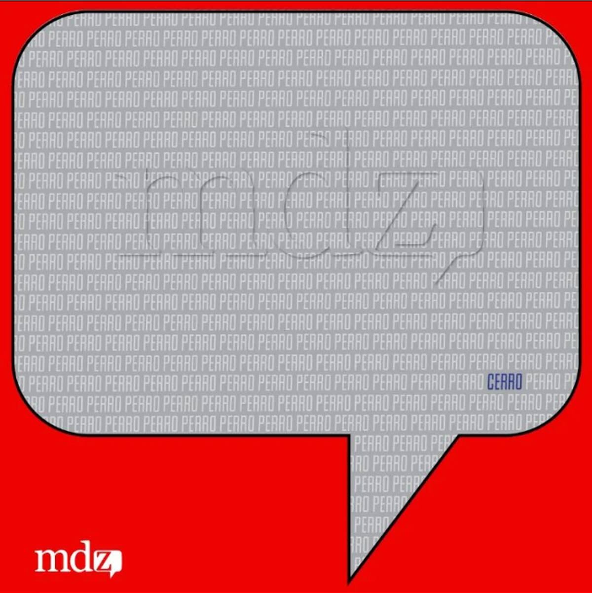RETO VIRAL | En esta imagen, que posee un globo de diálogo de color plomo donde hay muchas palabras ‘PERRO’, se indica dónde está el término ‘CERRO’. (Foto: MDZ Online)
