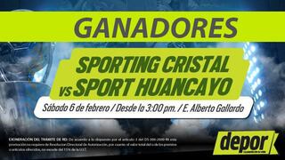Sporting Cristal vs. Sport Huancayo: estos son los ganadores de entradas dobles