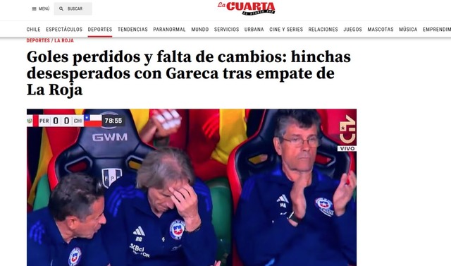 Las reacciones de la prensa chilena tras el empate entre la Roja y la Selección Peruana por las Eliminatorias 2026.