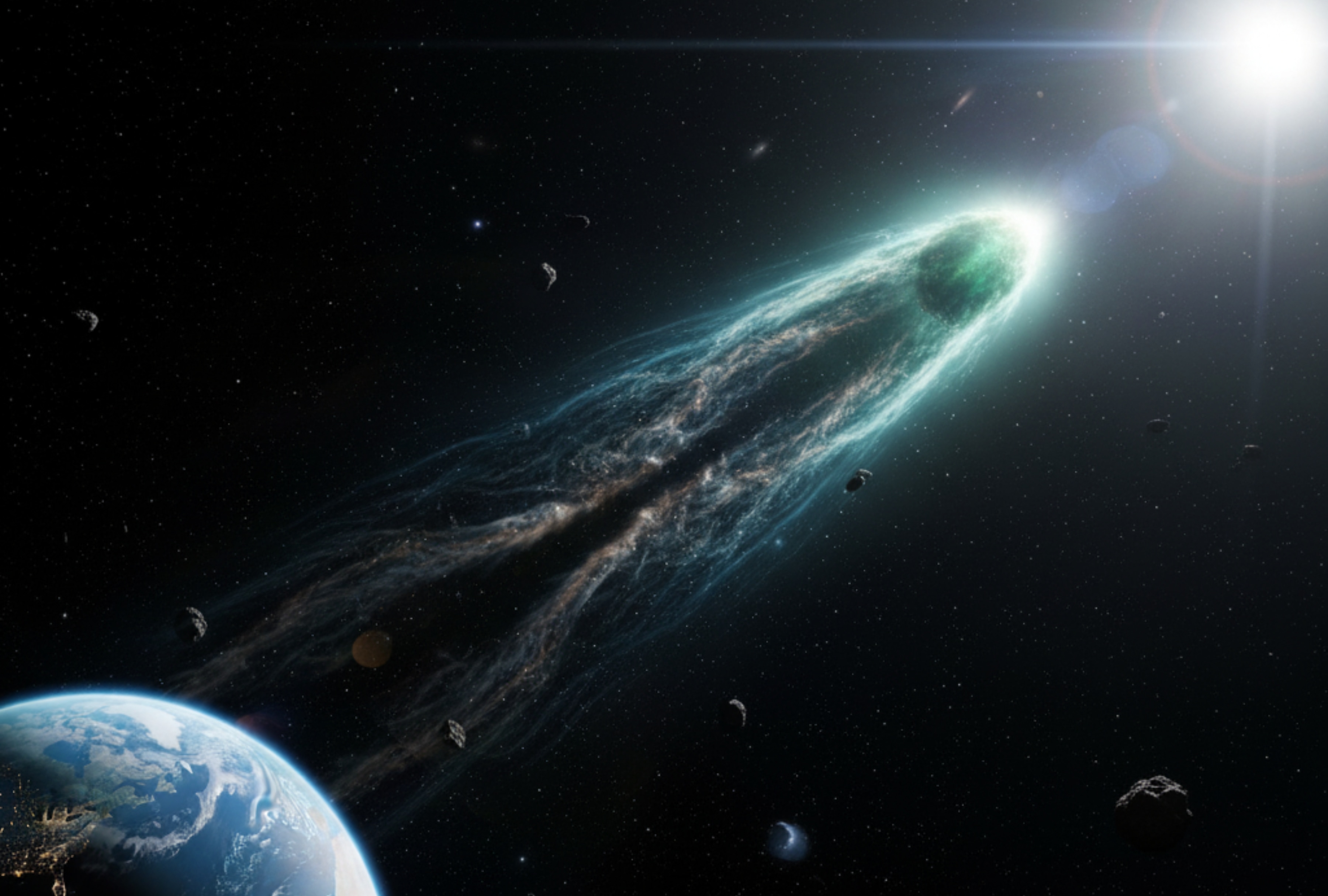 3I/ATLAS was observed traveling at 57 km/s, a speed that no object originating in the Solar System could reach. (Reference image created by GEC using the AI of "Gemini")