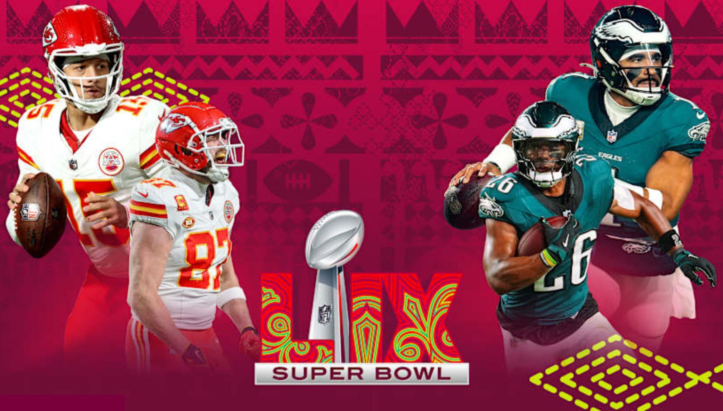 ¿Dónde ver el gran juego del Super Bowl 2025 EN VIVO? Descubre la fecha, horario y opciones para verlo gratis en TV, cable o streaming. No te quedes fuera del evento deportivo del año. | Crédito: nfl.com