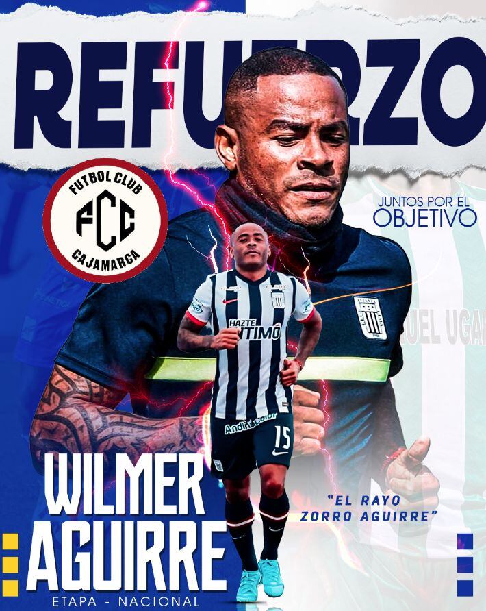Wilmer Aguirre, nuevo jugador del FC Cajamarca para la Etapa Nacional de la Copa Perú.