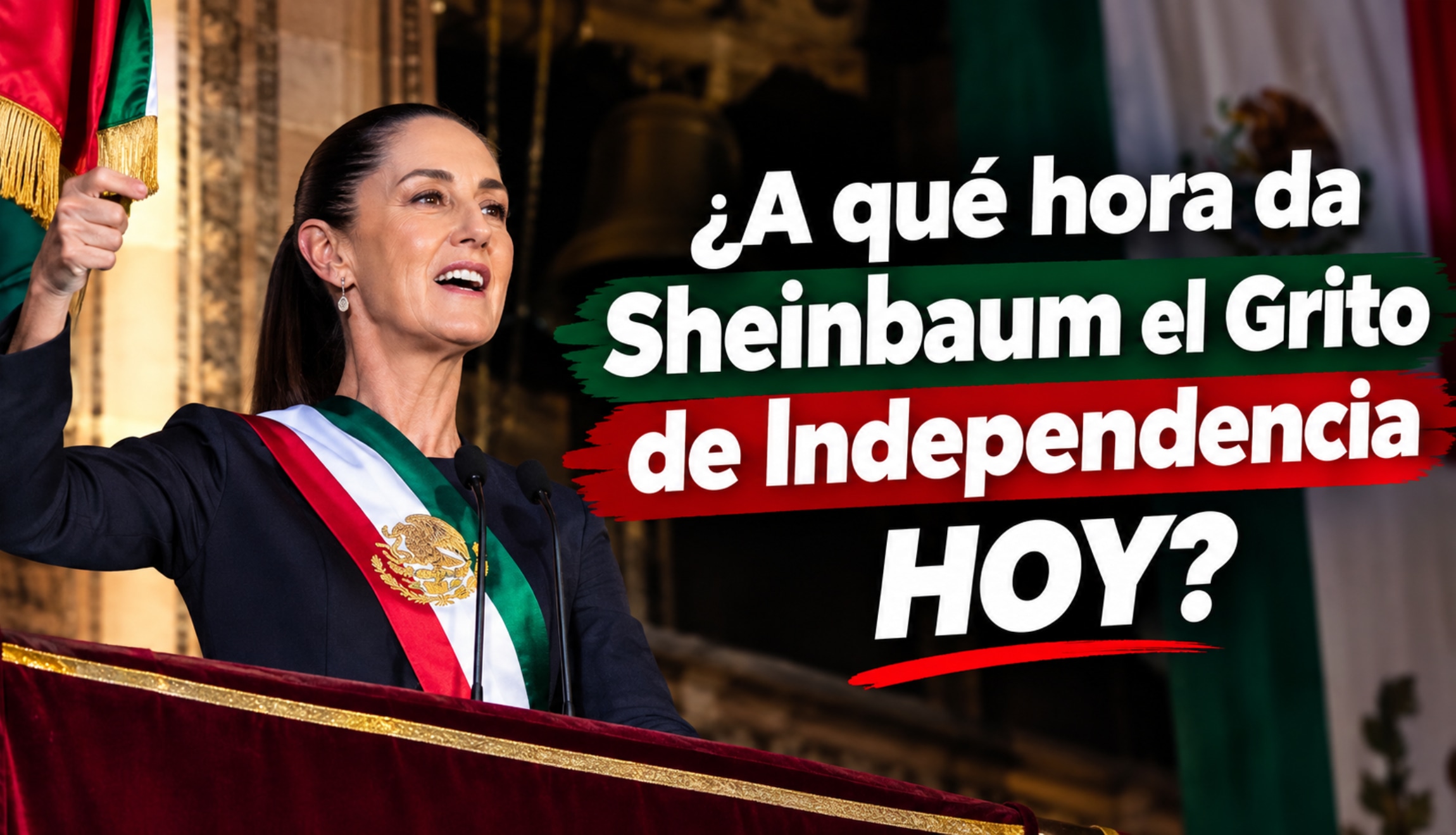 Conoce a qué hora da Claudia Sheinbaum el Grito de Independencia hoy, martes 15 de septiembre, como parte de la celebración de la Independencia de México. (Foto: Imagen creada por Depor utilizando la IA de Chat GPT)
