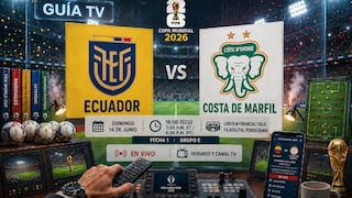 ¿A qué hora juega y qué canal transmite Ecuador vs. Costa de Marfil por el Mundial 2026?