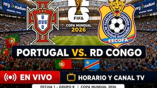 ¿ En qué canales se transmitió el partido Portugal vs. RD Congo con Cristiano Ronaldo por Mundial 2026?