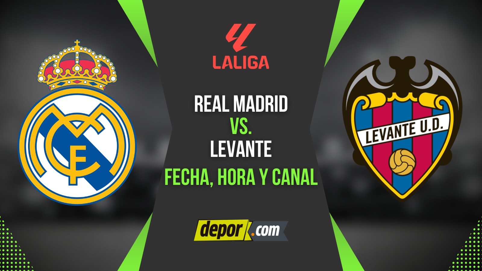 Real Madrid vs Levante por LaLiga | Diseño: Depor