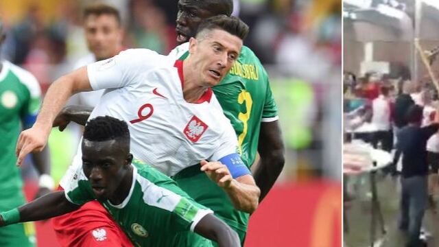 Así no se juega: hinchas de Polonia y Senegal se enfrentaron mientras veían partido del Mundial [VIDEO]