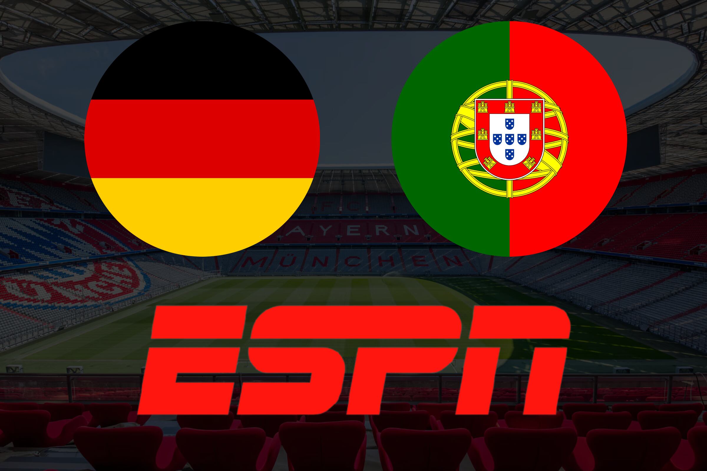 Señal de ESPN para ver el juego de Portugal vs. Alemania, con Cristiano Ronaldo, por la semifinal de la UEFA Nations League 2025. (Foto: Composición Depor)