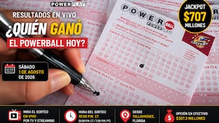 ¿Quién ganó el Powerball hoy en Estados Unidos? Resultados del jackpot y números ganadores del 1 de agosto