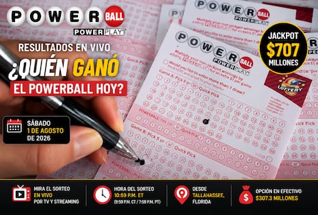 ¿Quién ganó el Powerball hoy en Estados Unidos? Resultados en vivo del jackpot y números ganadores del 1 de agosto