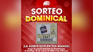 Lotería Nacional de Panamá del domingo 24 de marzo: resultados del Sorteo Dominical