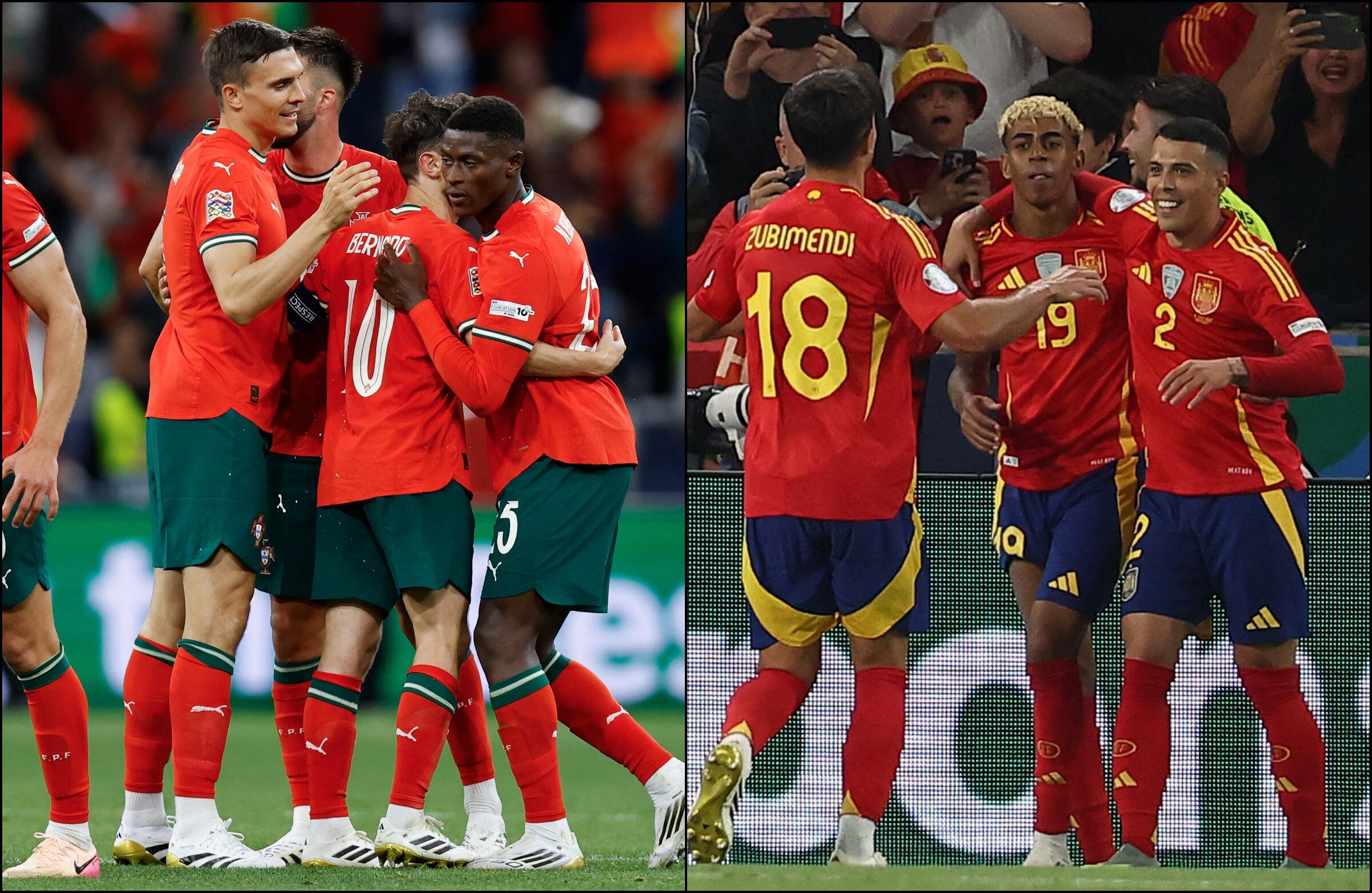 Portugal y España se enfrentan en Múnich por la final de la UEFA Nations League: conoce todos los detalles. (Fotos: AFP)