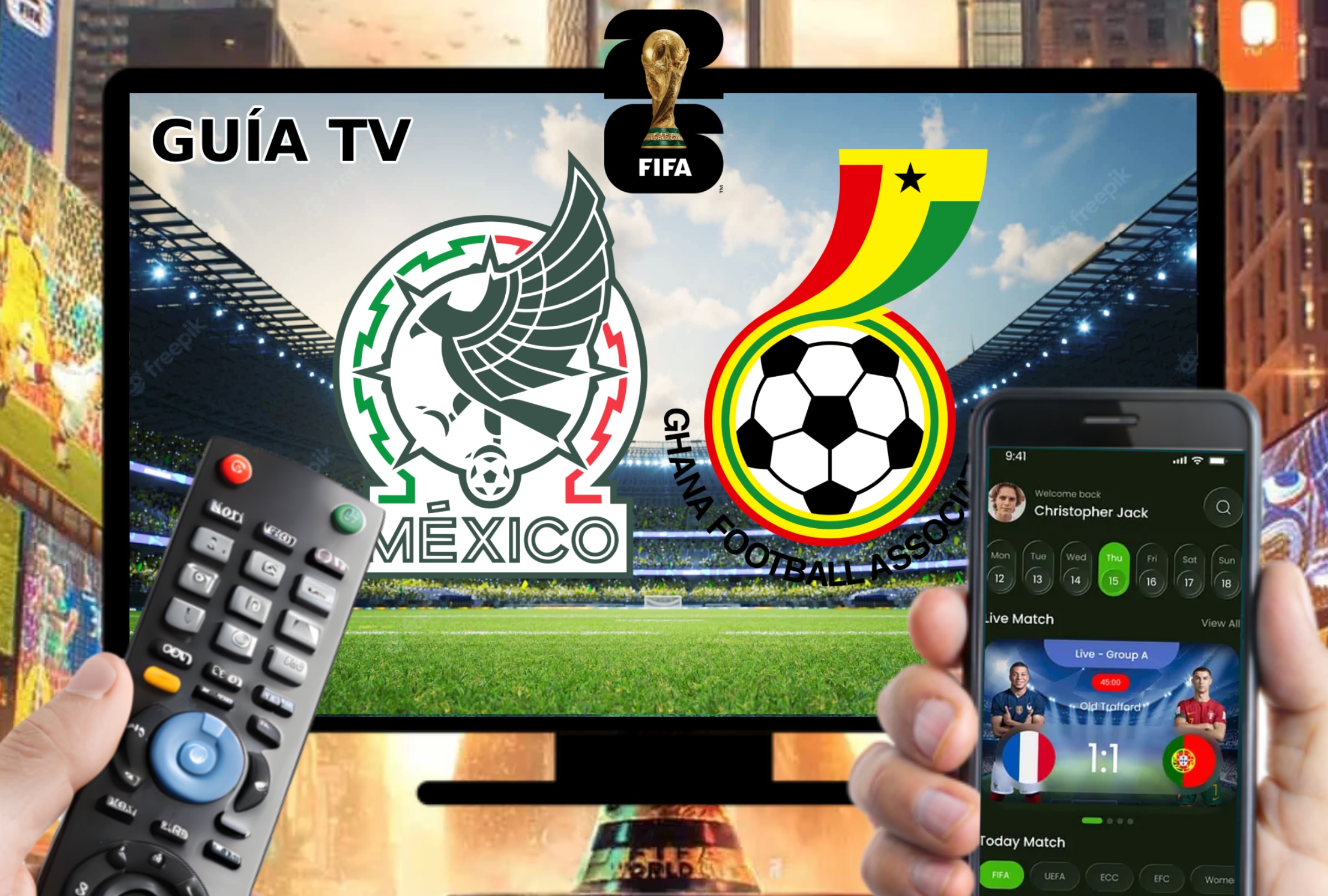PUEBLA DE ZARAGOZA, PUEBLA (MÉXICO), 22/05/2026.- Lista de horarios y canales de TV en diferentes países del mundo para ver el partido entre México y Ghana este viernes 22 de mayo por amistoso con miras al debut a la Copa Mundial de la FIFA 2026. FOTO DE NOÉ YACTAYO PARA DEPOR.COM