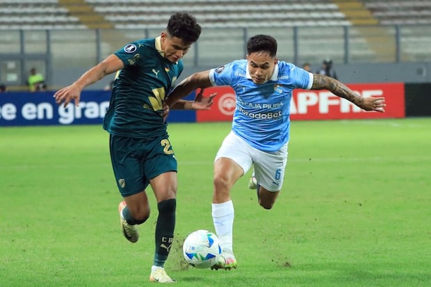 Sporting Cristal logró conseguir una victoria frente a Bolívar por la Copa Libertadores. (Photo by CONNIE FRANCE / AFP)