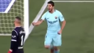 En su cara: Luis Suárez gritó gol con el Barcelona al portero del Leganés