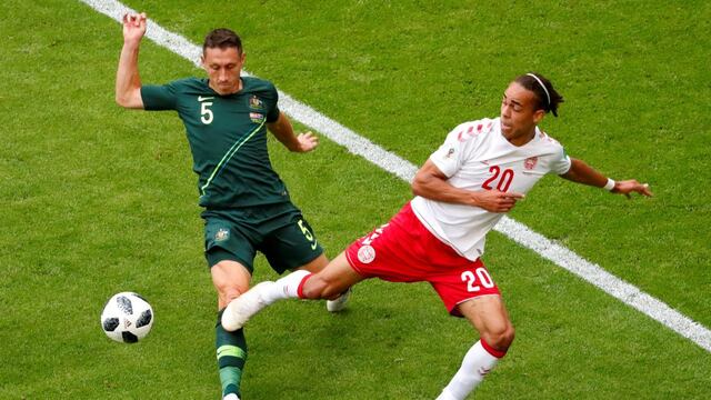 Dinamarca empató 1-1 con Australia por el Mundial Rusia 2018