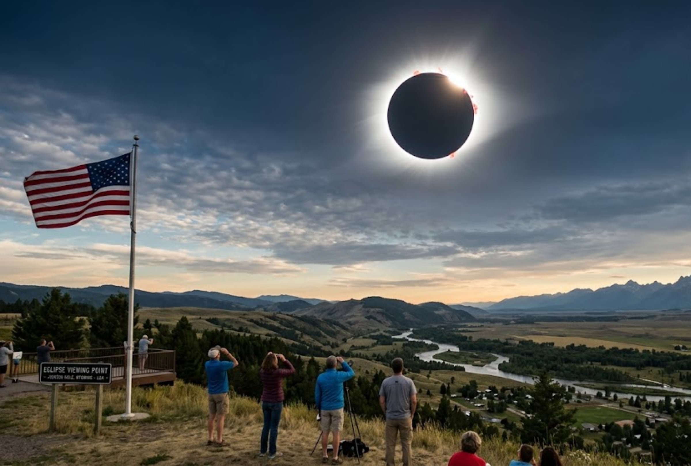 Revisa cuál es el mapa de los estados dentro de USA desde donde podrá ser visible el eclipse solar parcial, que se llevará a cabo este miércoles 12 de agosto de 2026. (Foto: Imagen creada por El Comercio MAG utilizando la IA de Gemini)