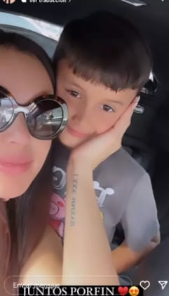 La modelo de 27 años junto a su hijo Timothy en una foto pasada (Foto: Evelyn Beltrán / Instagram)