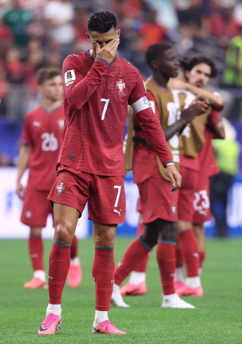 Cristiano Ronaldo en llanto tras su eliminación del Mundial (Foto: AFP)