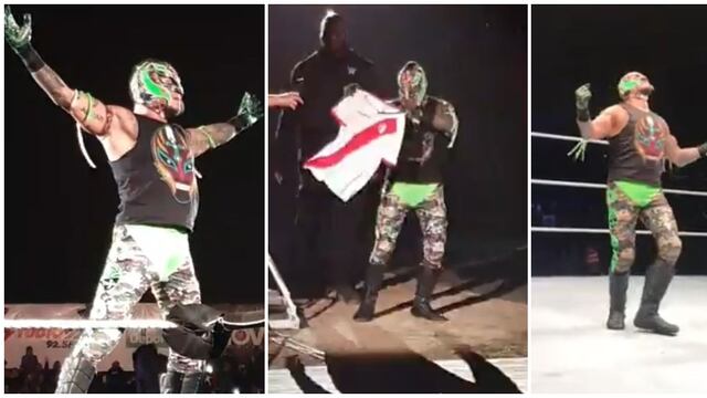 ¡Con una camiseta de la selección! Así fue la entrada de Rey Mysterio al ring en el WWE en Lima [VIDEO]