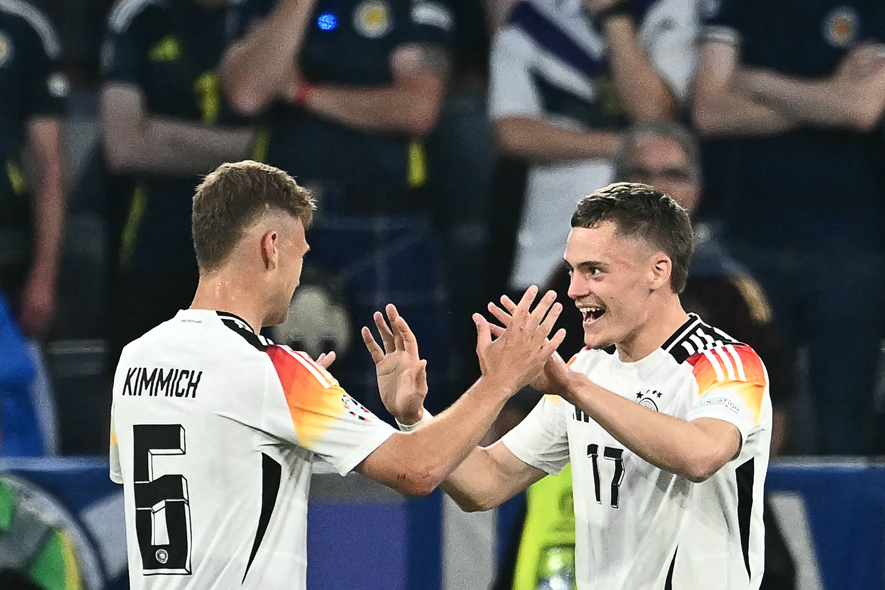 Wirtz celebra el empate de Alemania ante España. (Foto: AFP)