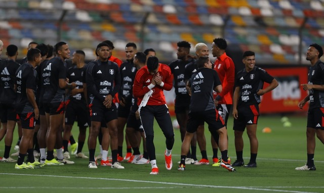 Última práctica de la Selección Peruana en el estadio Monumental, antes del partido ante República Dominicana. (Foto: Julio Reaño/@photo.gec)
