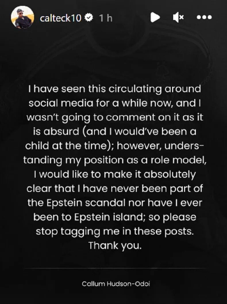 Callum Hudson-Odoi se pronuncia vía redes sociales. (Foto: Instagram).