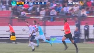 Cristal vs. Municipal: Moreno se perdió gran ocasión de abrir el marcador