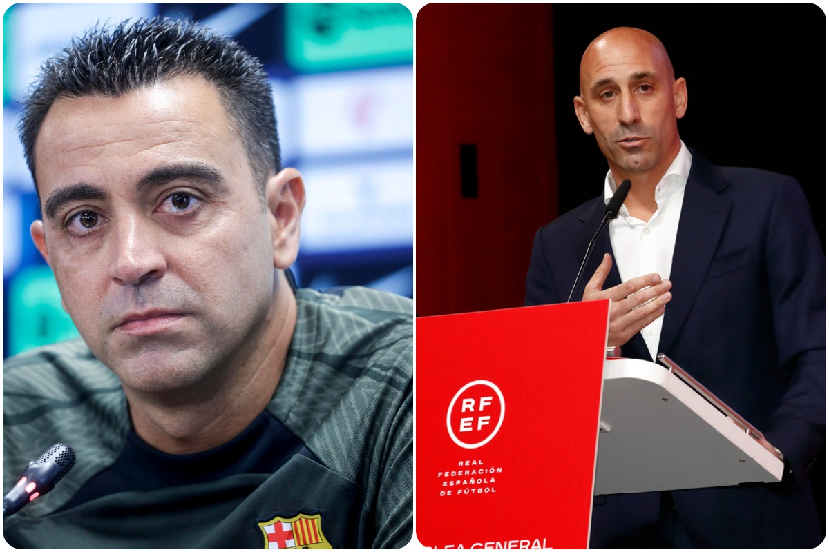 Xavi Hernández condenó la conducta de Luis Rubiales por el beso a Jenni Hermoso. (Foto: EFE)