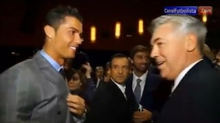 Cristiano Ronaldo se emocionó al reencontrarse con Carlo Ancelotti en España