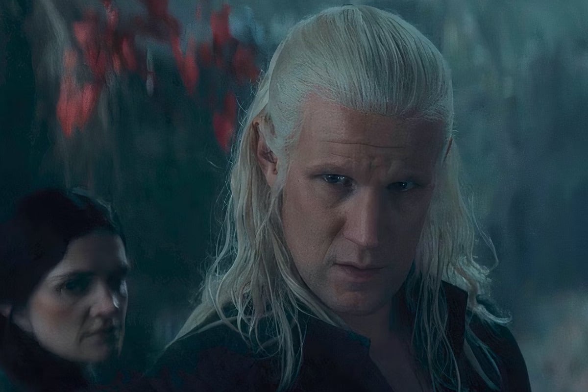 Alys Rivers (Gayle Rankin) lleva a Daemon Targaryen (Matt Smith) a ver otra visión al final de la segunda temporada de "House of the Dragon" (Foto: Max)