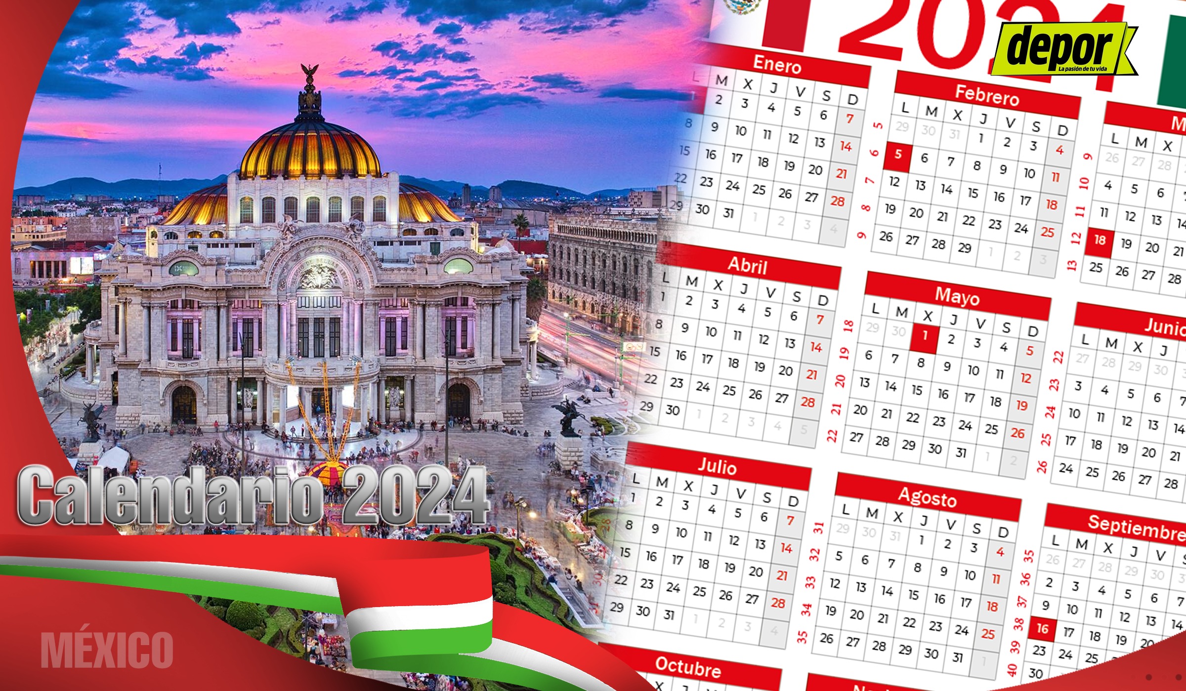 Revisa cuáles son los próximos días festivos, descansos y feriados que se vienen en México (Foto: Composición)