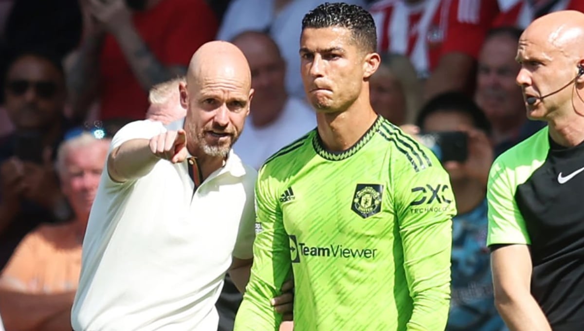 La relación de Cristiano Ronaldo y Erik ten Hag estuvo marcada por constantes desencuentros. (Foto: Getty Images)