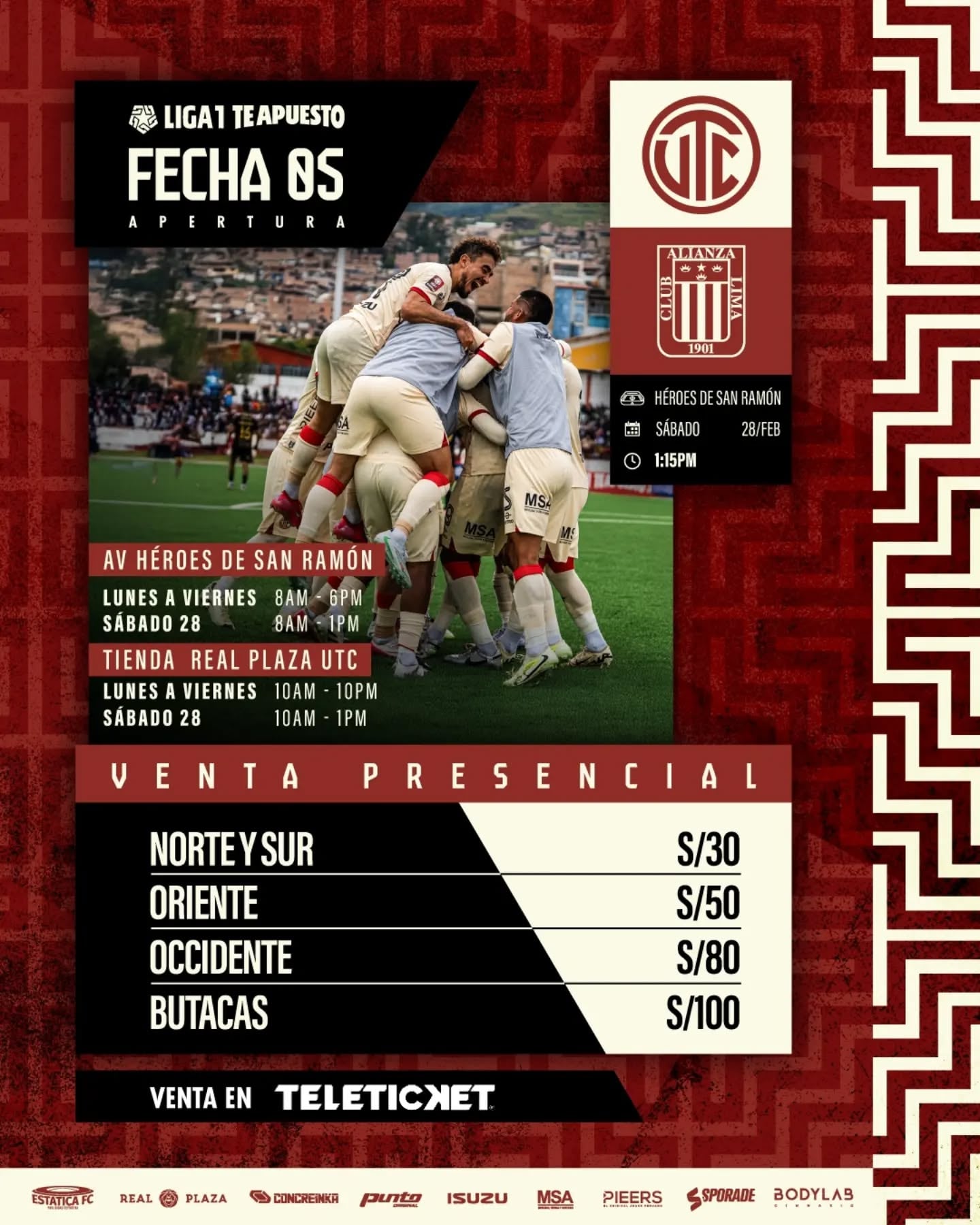 Venta de entradas para el partido de la fecha. (Foto: UTC)