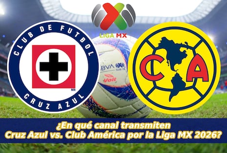 ¿A qué hora juega y en qué canal transmiten Cruz Azul vs. Club América por Liga MX 2026 en México y Estados Unidos?