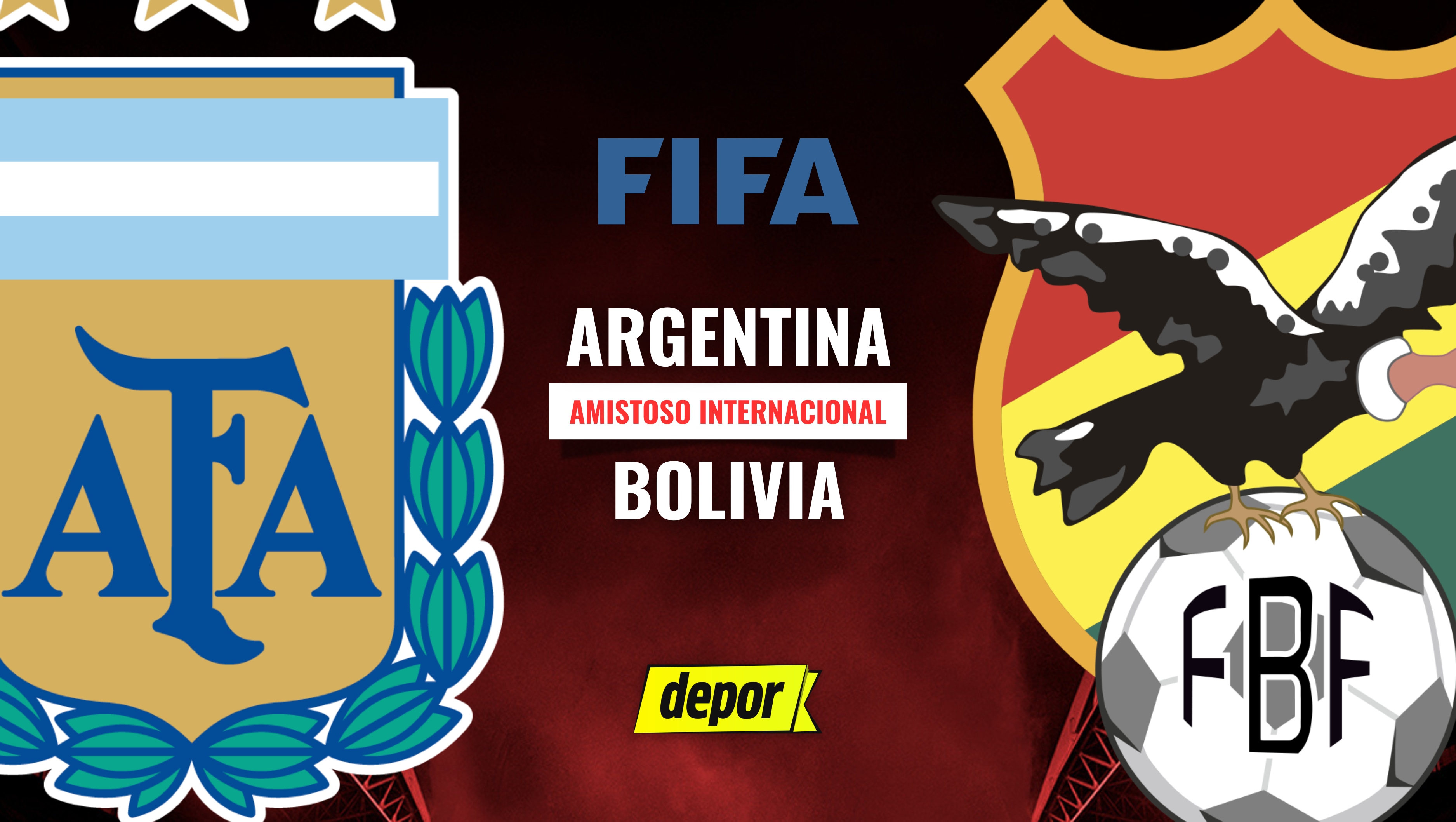 Argentina vs. Bolivia. (Composición: Depor)