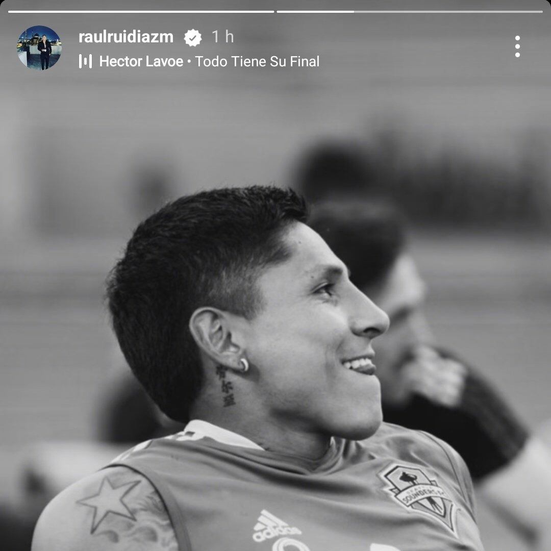 Raúl Ruidíaz publicó esta foto en sus historias de Instagram. (Foto: Captura de Instagram)