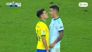 Casi se van a las manos: Paredes y Coutinho por poco se pelean en el Argentina vs. Brasil [VIDEO]