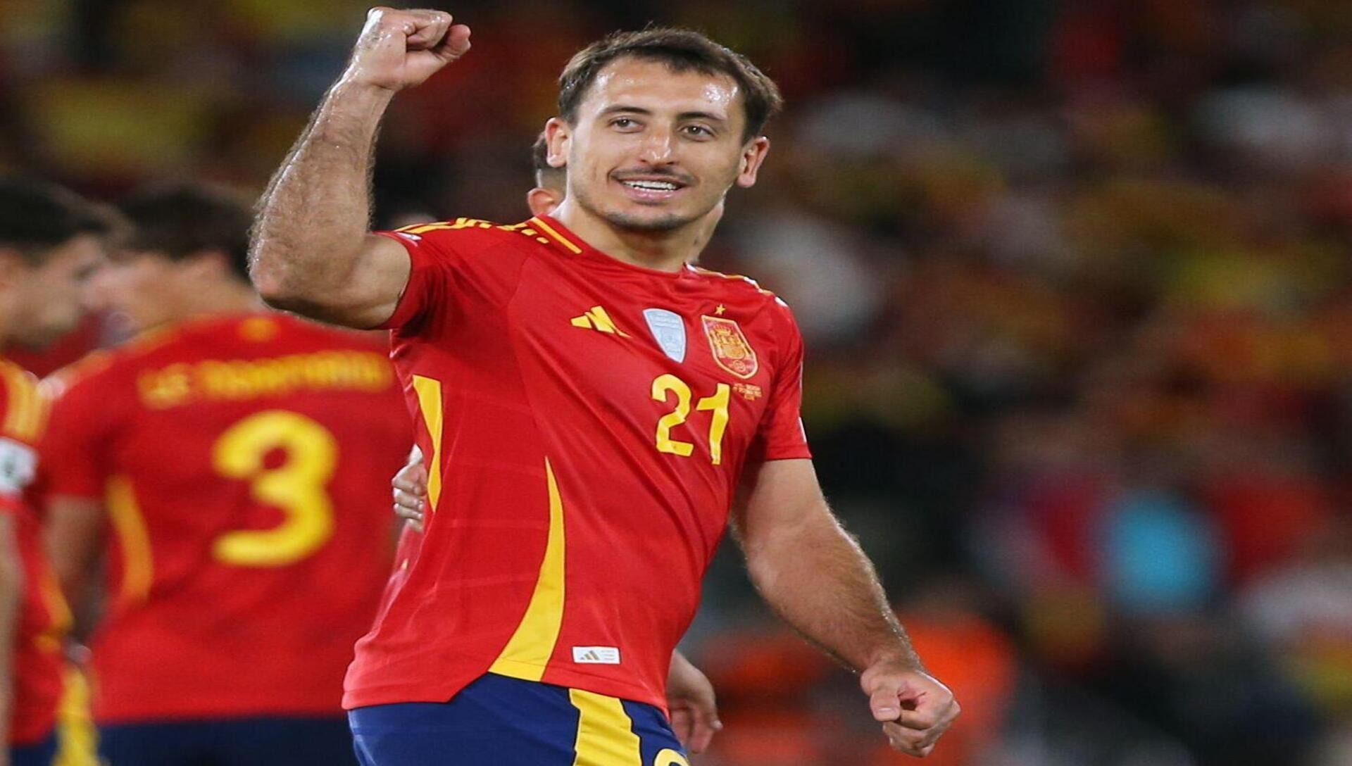 Mikel Oyarzabal viene de anotar y buscará ser nuevamente la referencia ofensiva en el duelo España vs Bulgaria (Crédito: Alamy Stock Photo).